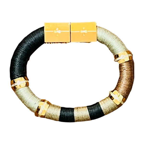 Colorblock Bracelet - Dark and Stormy