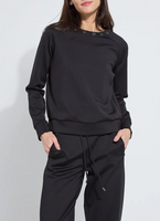 Desi Neoprene Pullover - Black