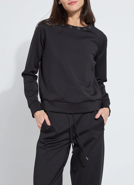 Desi Neoprene Pullover - Black