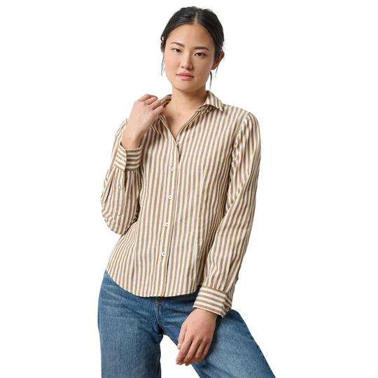 Slim Fit Button Down - Dijon Stripe
