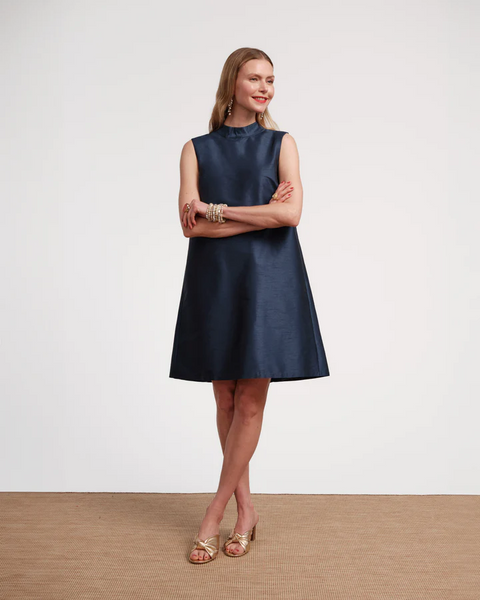 Sleeveless Diplomat Dress - Navy
