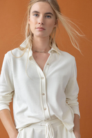 Collared Waffle Shirt - Ecru