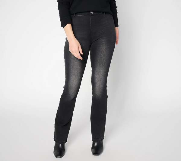 Estelle Flare Jeans - Black Distressed