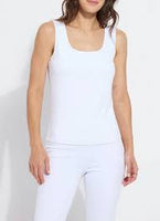 Evie Scoop Neck Tank - White