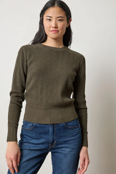 Cotton Pullover Sweater - Fir