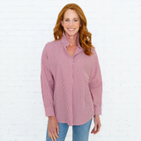 Preppy Football Shirt - Red Stripe