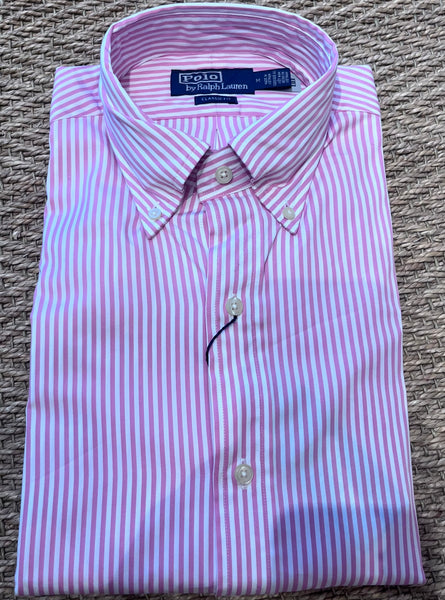 Graduate Sport Shirt - Pink Stripe