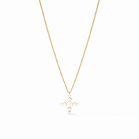 Gumdrop Cross Necklace - Pearl