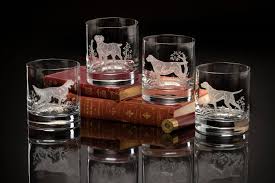 Hunting Dog Glasses Set/4