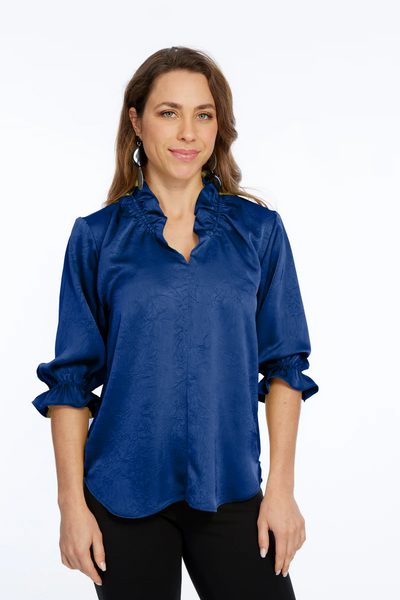 Hailey Blouse - Jewel Blue