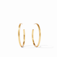 Crescent Hammered Hoop - Medium