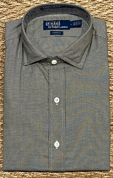 Classic Sport Shirt - Black Houndstooth