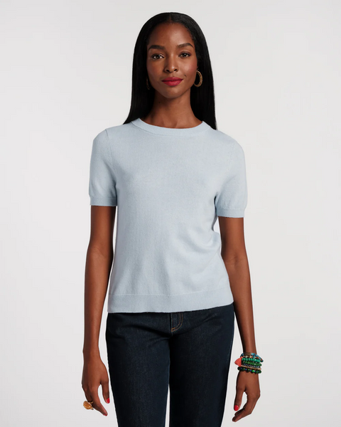 Jo Knit Tee - Light Blue