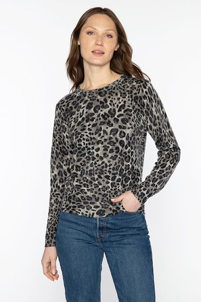 Cashmere Leopard Crew