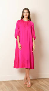 Line Dress - Fuchsia