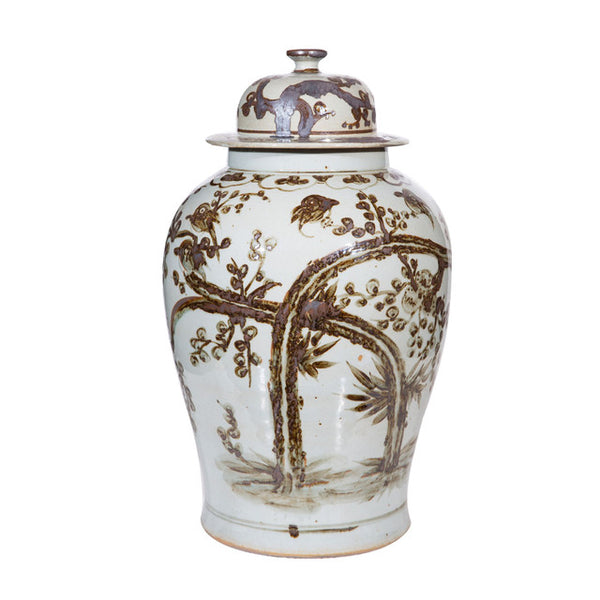 Temple Jar - Brown Magpie Large