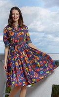 Mrs. Maisel - Navy w/Fruit