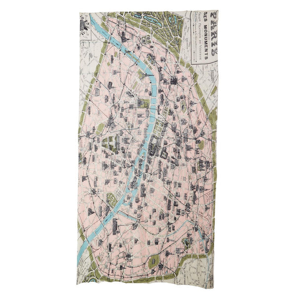 Paris Map Scarf