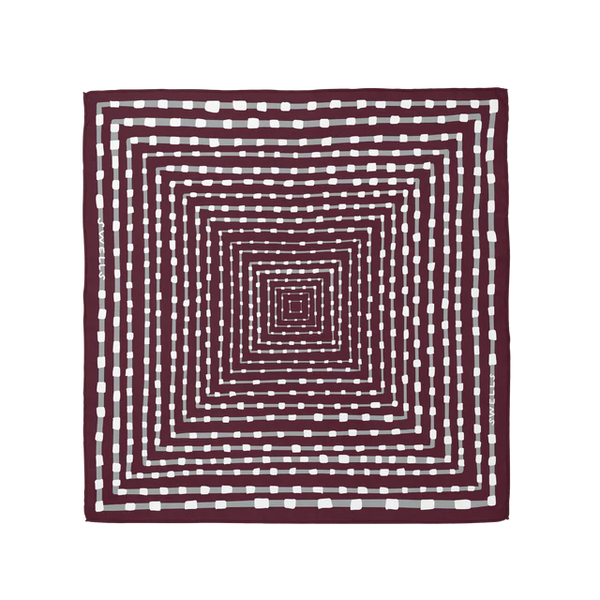 Maroon and Gray Scarf 26X26