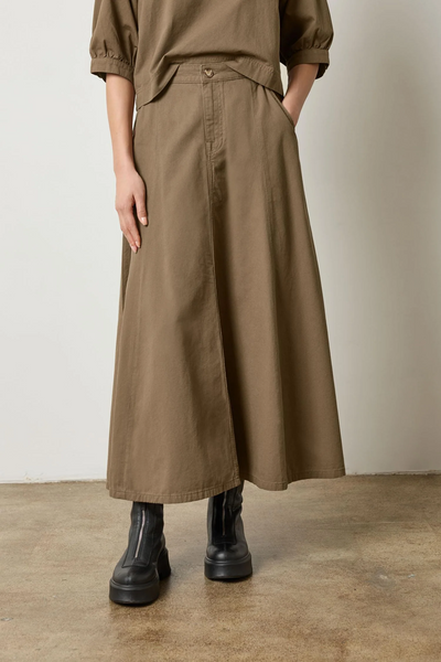 Seamed Maxi Skirt - Parsley
