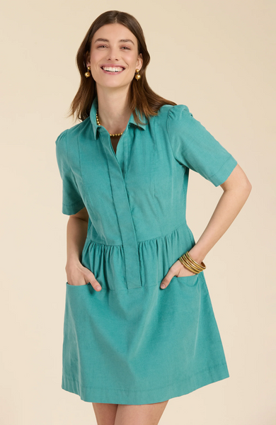 Mitzi Corduroy Dress - Lake