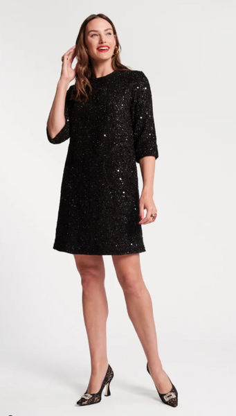 Mod Dress - Black Sequin