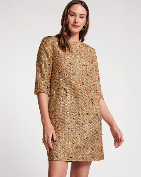 Mod Dress - Gold Sequin