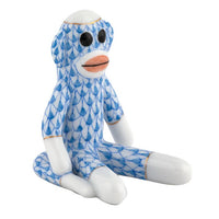 Sock Monkey - Blue, Chocolate, Raspberry