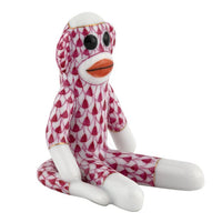Sock Monkey - Blue, Chocolate, Raspberry