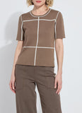 Odessa Reversible Knit Tee - Brown/Grey