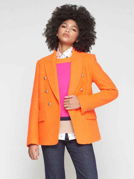 Wool Blend Jacket - Orange