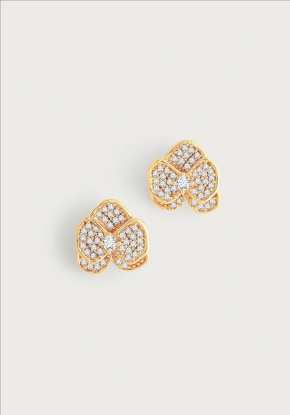 Orchid Pave Stud Earrings