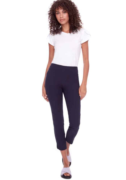 Petal Slit Pants - Navy