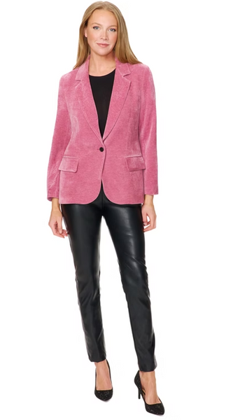 Velveteen Blazer - Pink