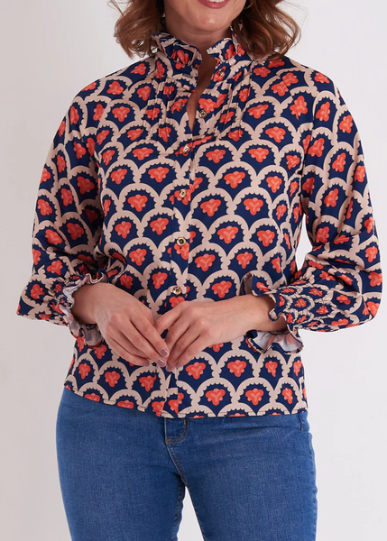 Plato Blouse - Camber Naval Blue