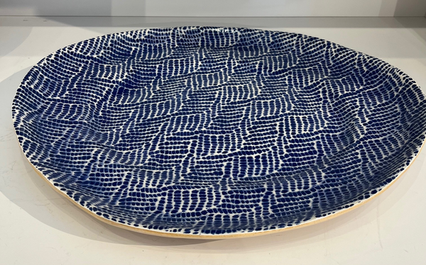 Oval Banquet Tray - Cobalt