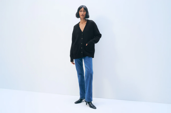 Cashmere Pocket Cardigan - Black