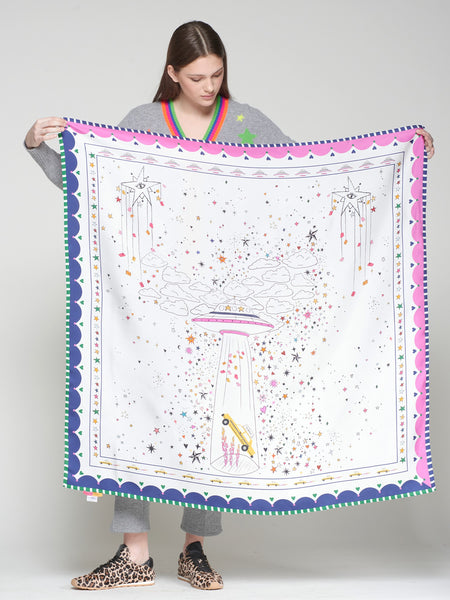 Scarf - Silk Rocketship