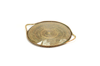 Round Tray w/Glass Small