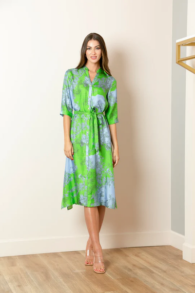 Sophia Silk Dress - Green