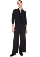 Silk Wide Leg Pants - Black