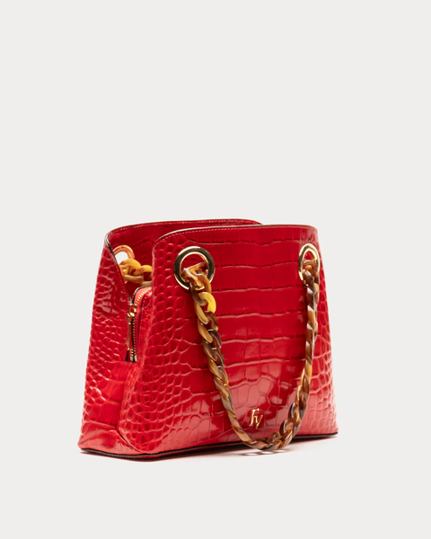 Skip Tote - Red Croc