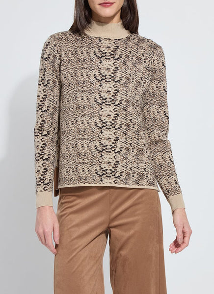 Declan Mock Jacquard Sweater - Camel