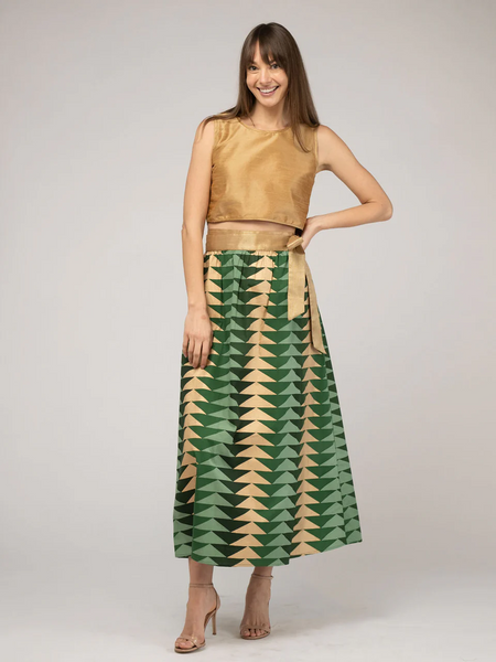 Sullivan Skirt - Gold/Green