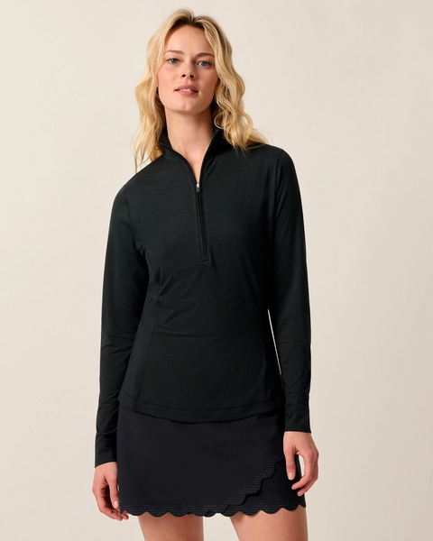 Susie 1/4 Zip - Black
