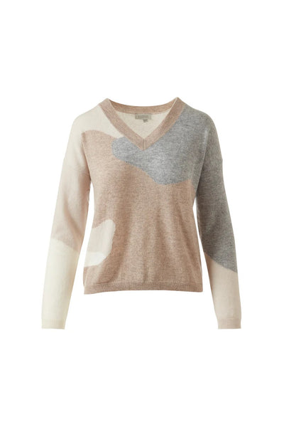 Cashmere Vee Taupe Multi
