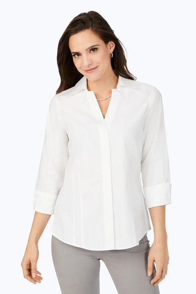 Taylor 3/4 Sleeve Blouse - White