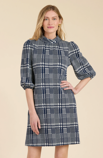 Vicky Dress - Navy Plaid