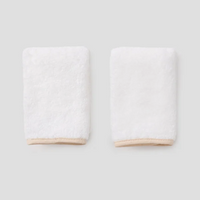 Pair Wash Cloths - White/Sand