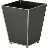 Waste Basket - Brown Leather